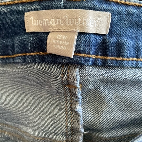 Women Within Women’s Blue Denim Jeans - Picture 2 of 8